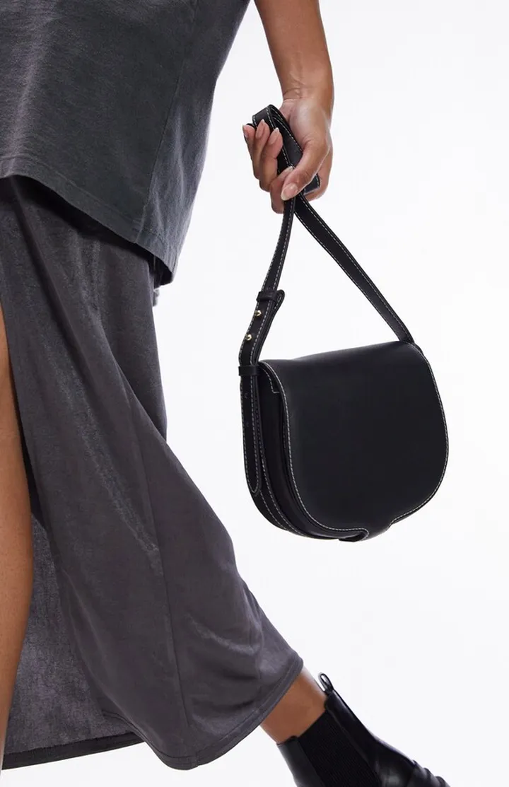 Faux Leather Crossbody Bag