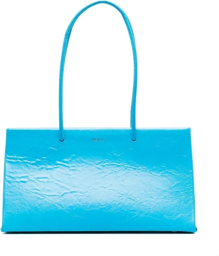 Logo-Stamp Leather Tote Bag