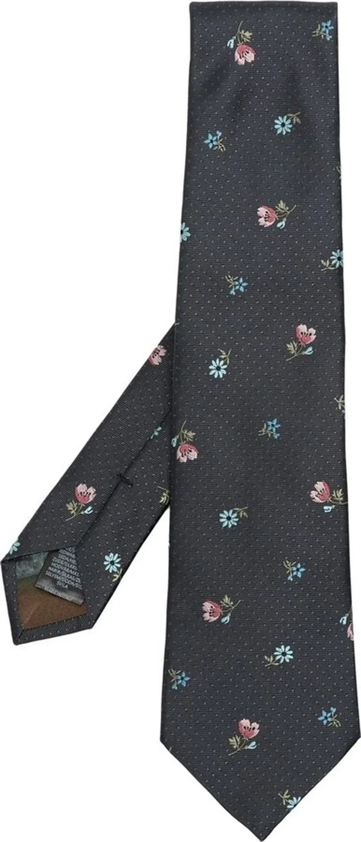 Floral-Print Silk Tie
