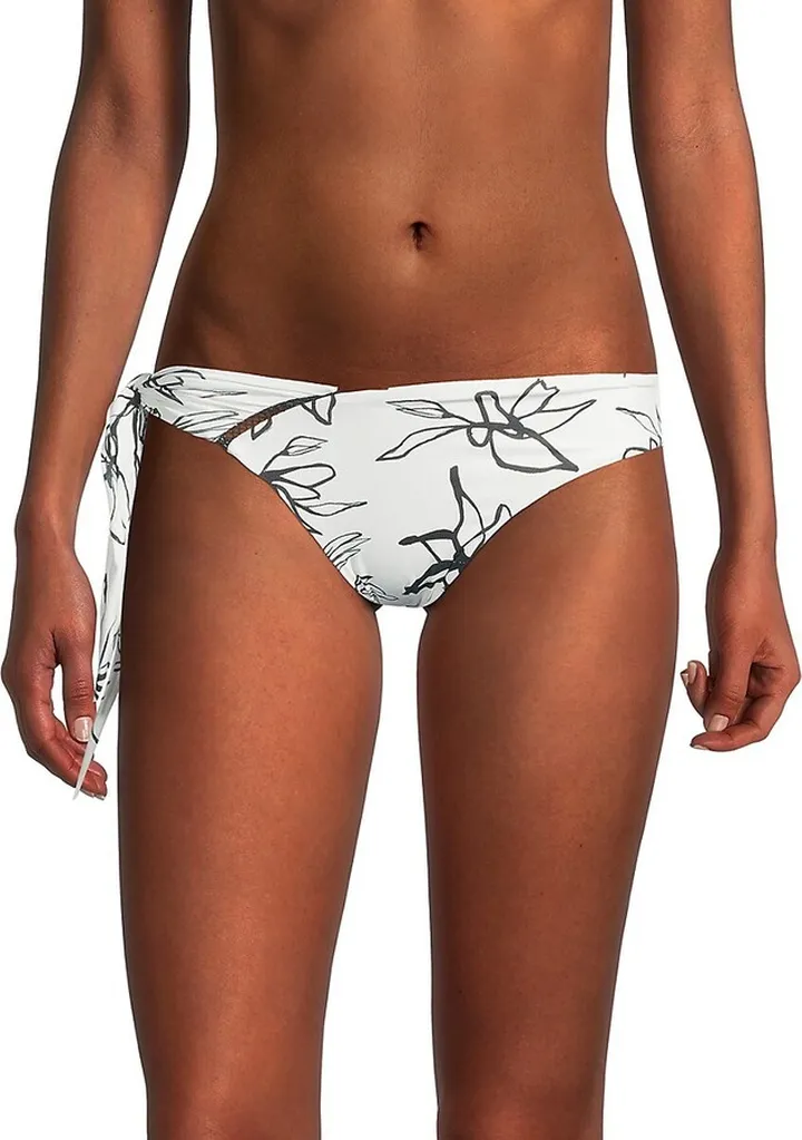 Nellie Floral-Print Tie Bikini Bottom