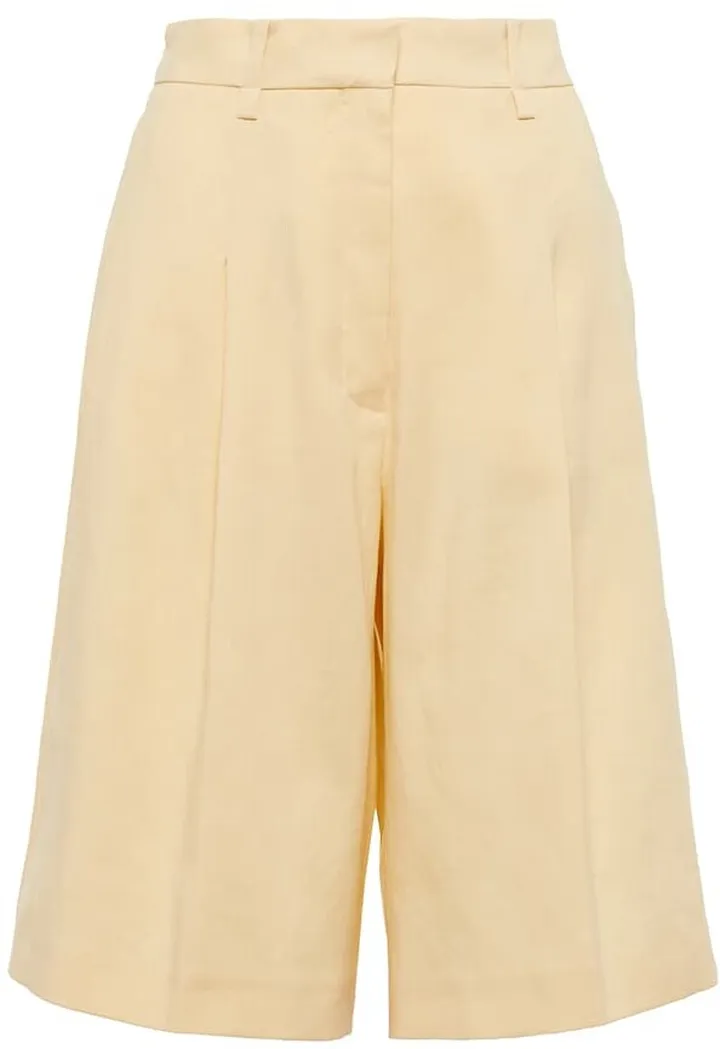 Tarah linen-blend Bermuda shorts