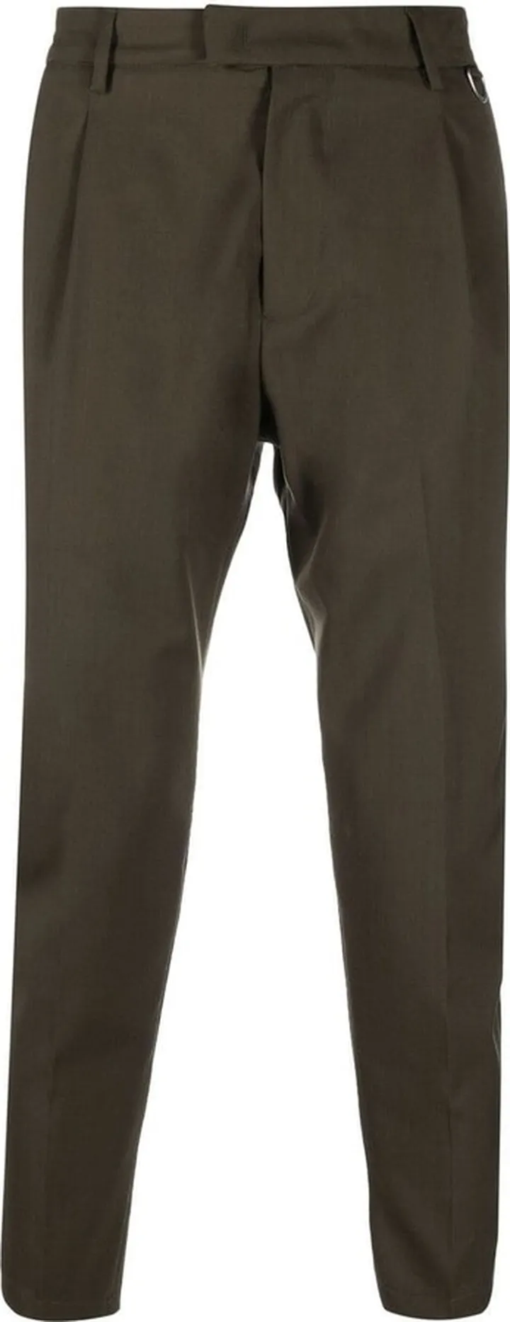 Straight-Leg Cropped Trousers