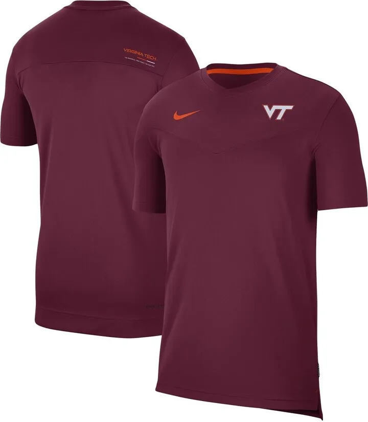 Men's Nike Maroon Virginia Tech Hokies 2022 Coaches Uv Performance T-shirt