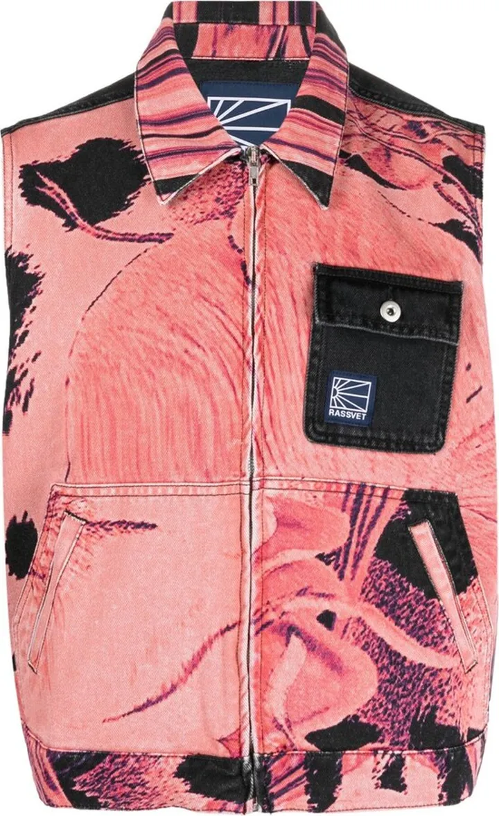 Floral-Print Cotton Vest