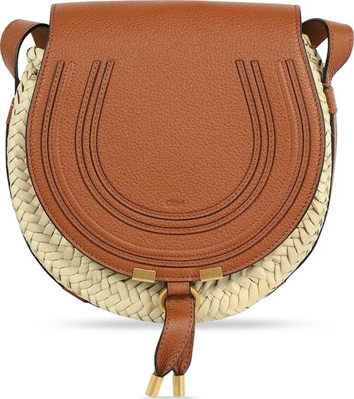Small Crossbody Basket Bag Tan