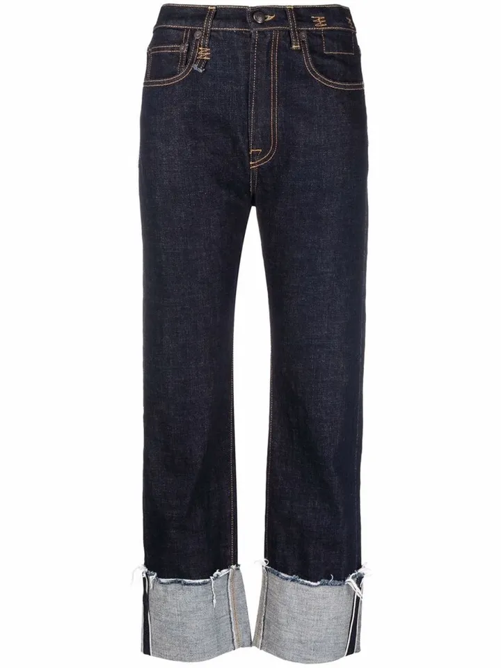 Distressed Turn-Up Jeans