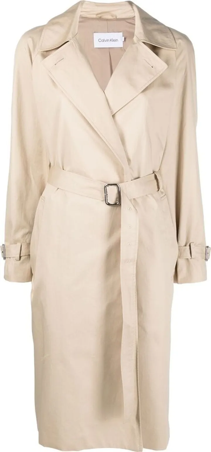Belted-Waist Trench Coat