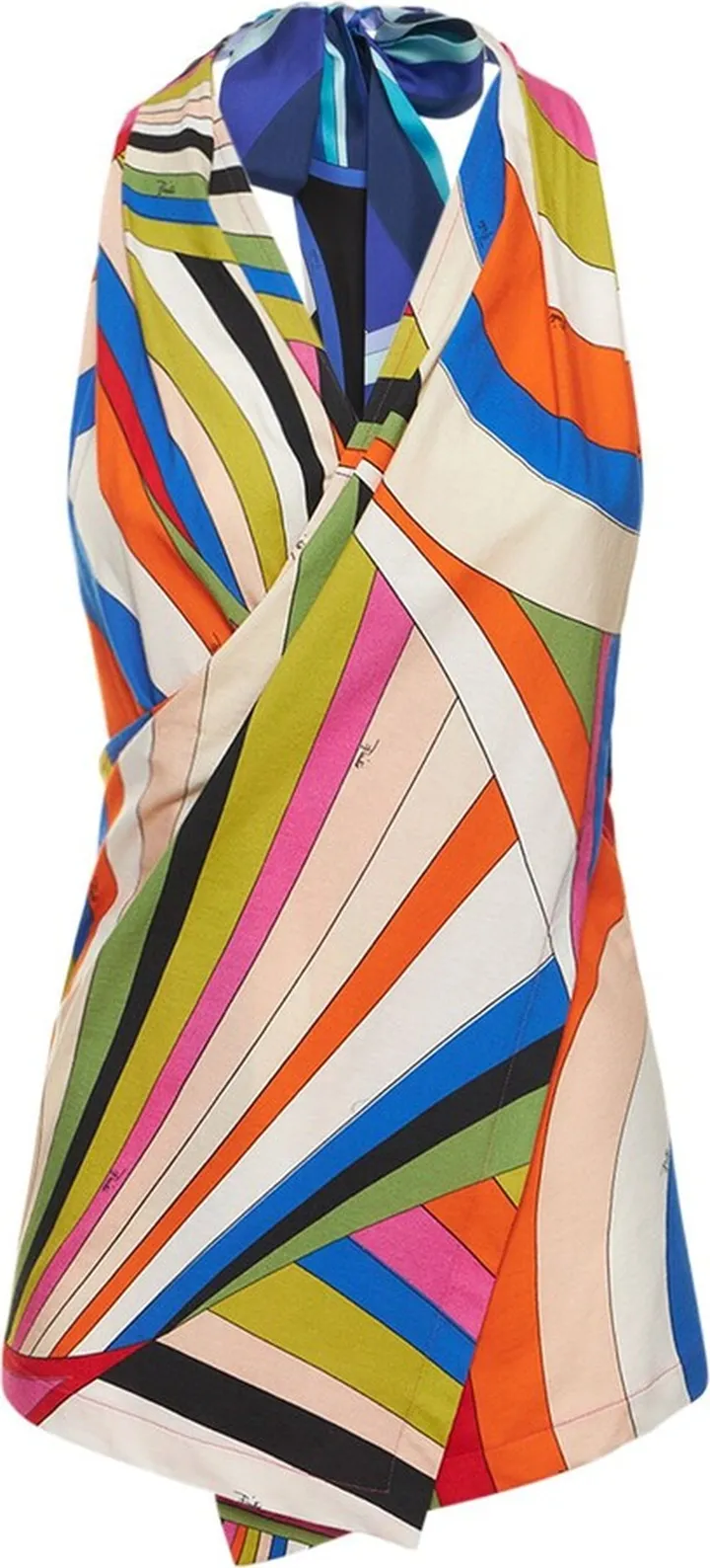 Jersey Iride print halter top