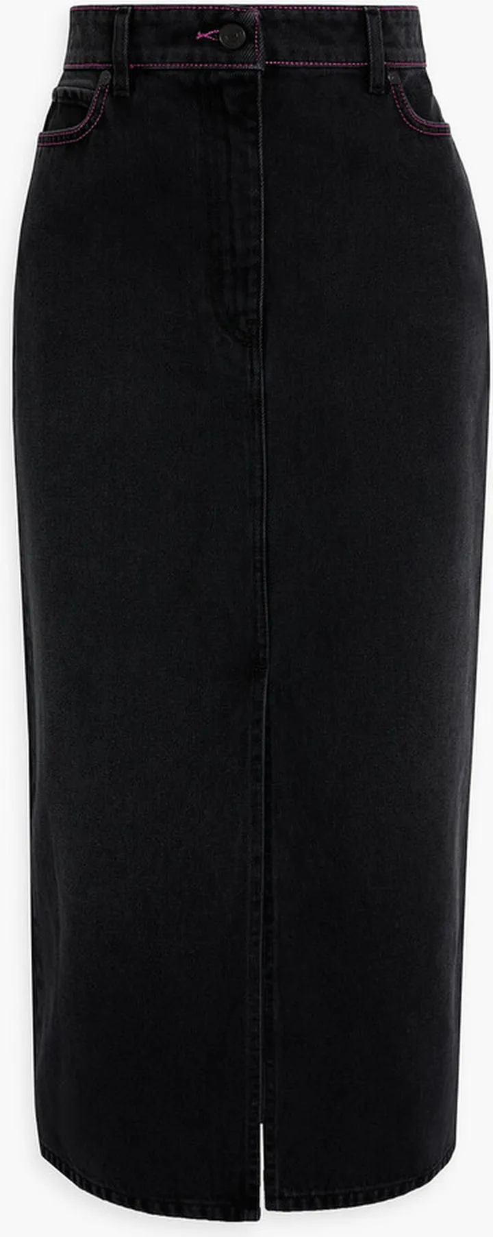Denim midi skirt