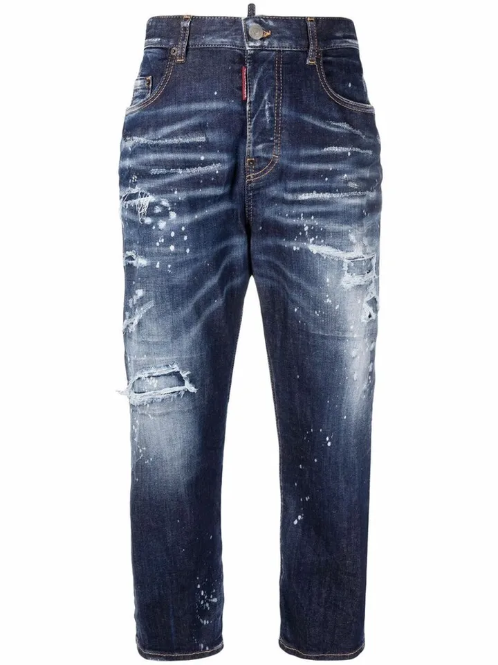 Distressed Boyfriend Jeans