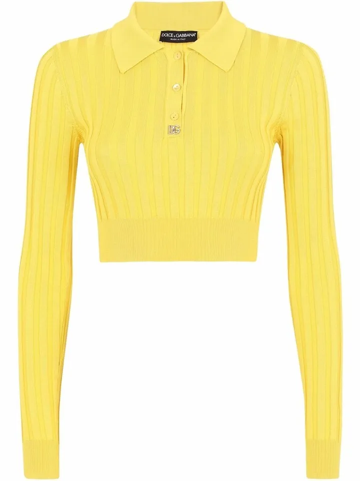 DG-logo cropped polo shirt