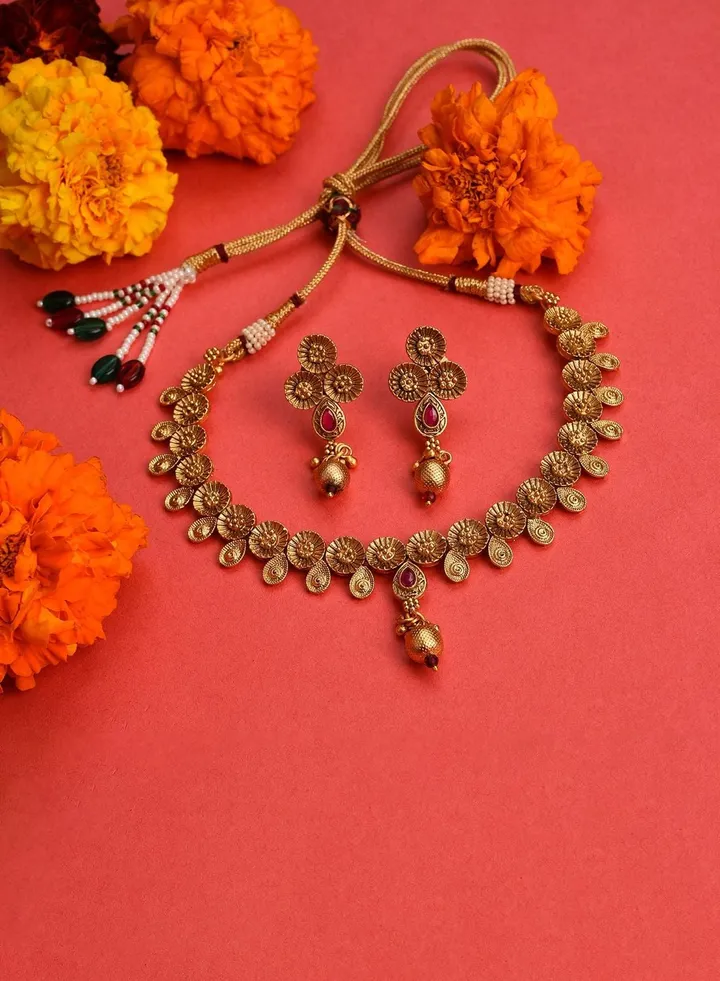 Gold Plated Designer Necklace Set