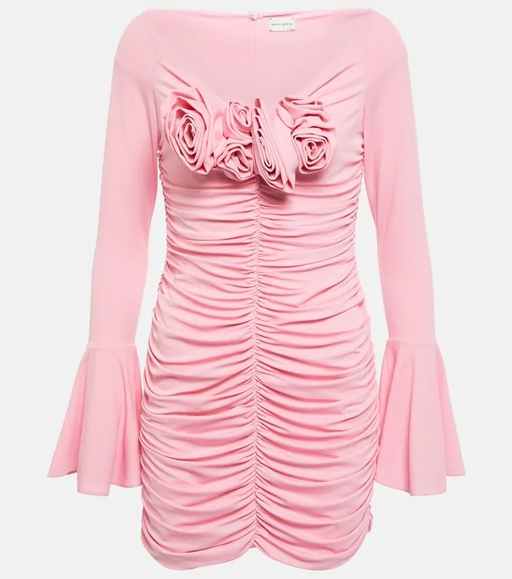 Ruched jersey minidress
