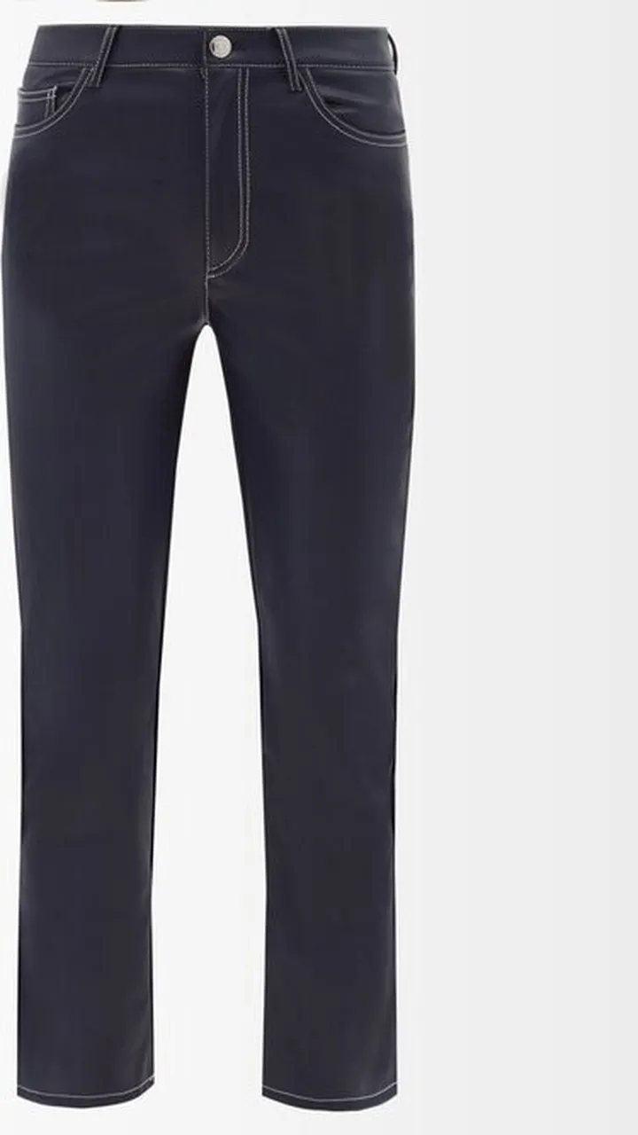 Elliot Faux-leather Cropped Trousers