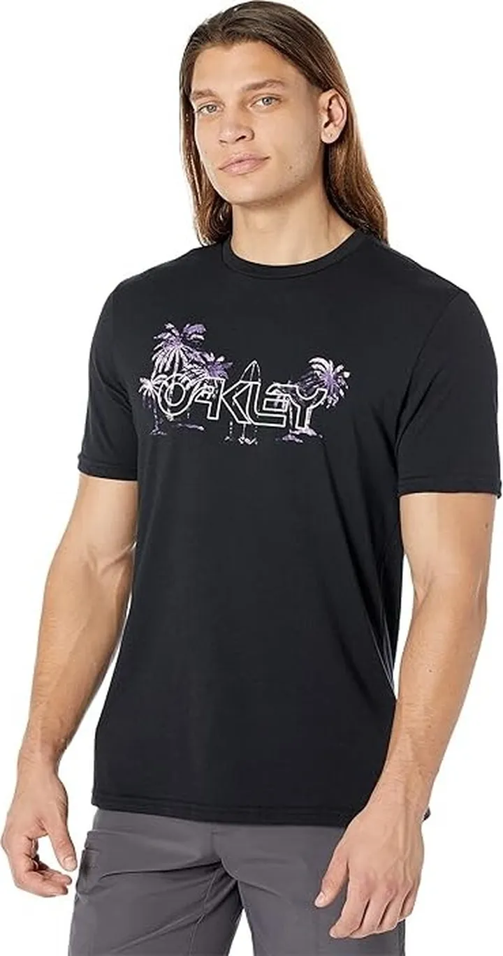 Oakley Palm Beach B1B Short Sleeve Tee (Blackout) Men's Clothing