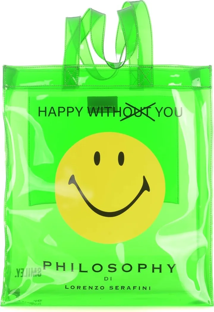 Borsa Shopping Bag Philosophy Di Lorenzo Serafini Smiley In Pvc