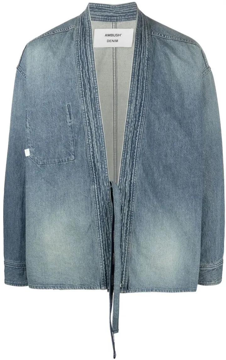 Tie-Fastening Denim Jacket