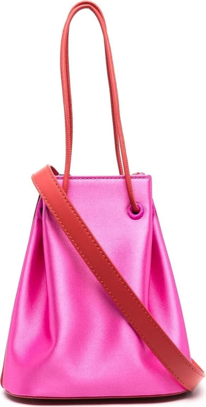 Two-Tone Leather Tote Bag