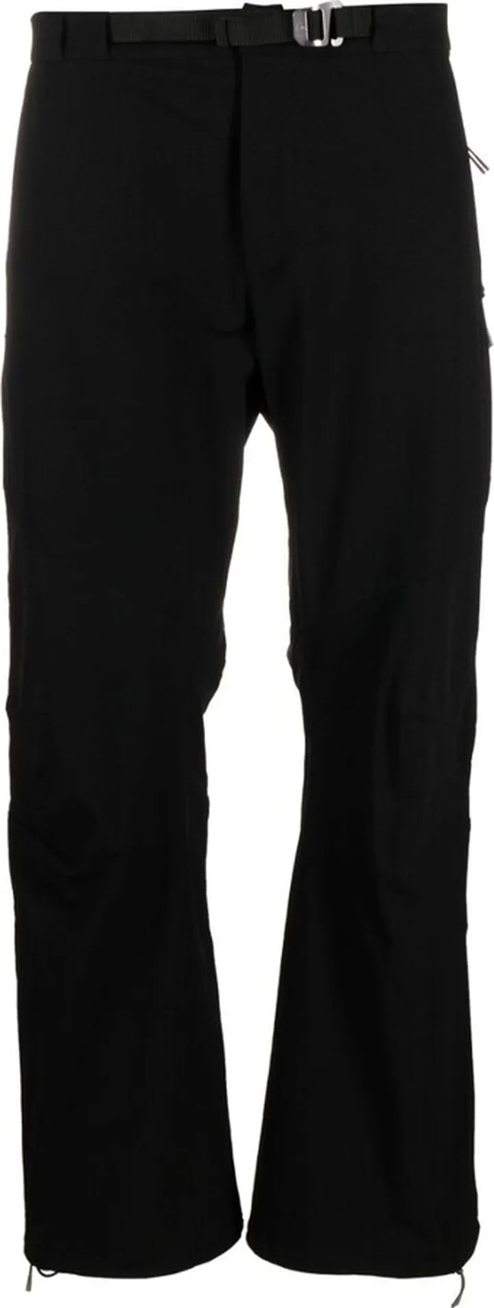 Black Technical Straight-Leg Trousers