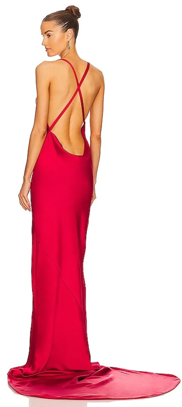 Cross Back Bias Gown