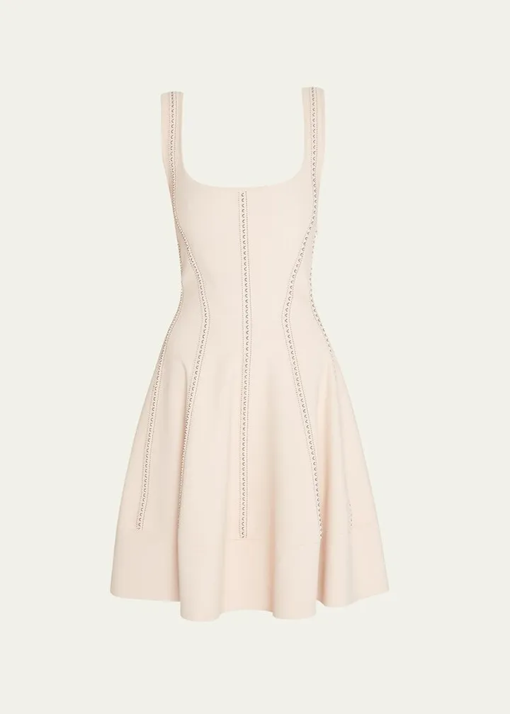 Contrast Seamed Sleeveless Mini Dress