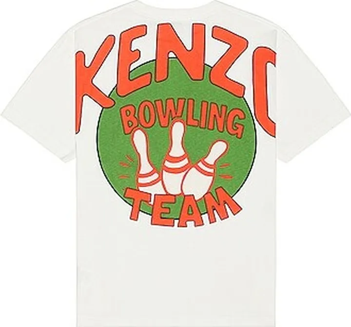 Kenzo Bowling Team Oversize T in Cream