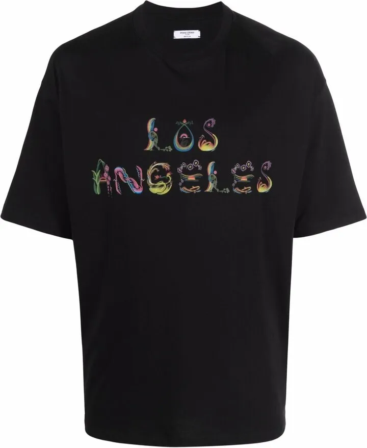 Los Angeles brush-art print T-shirt