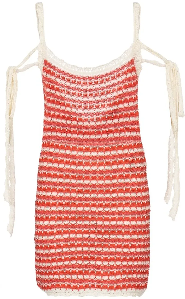Desert Summer striped cotton minidress