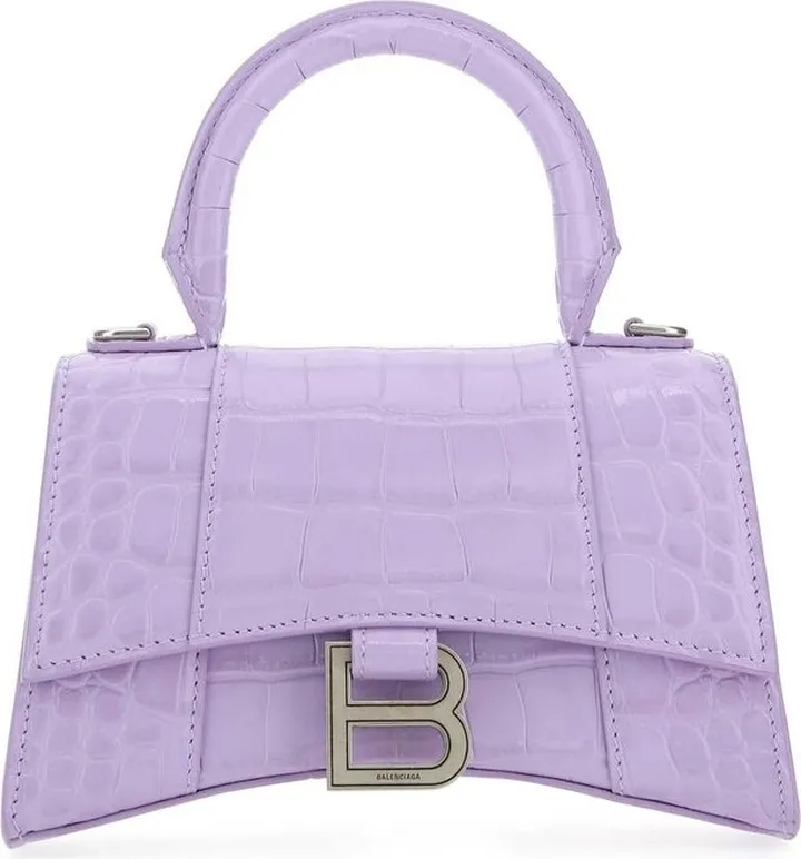 Balenciaga Hourglass XS Logo Plaque Tote Bag