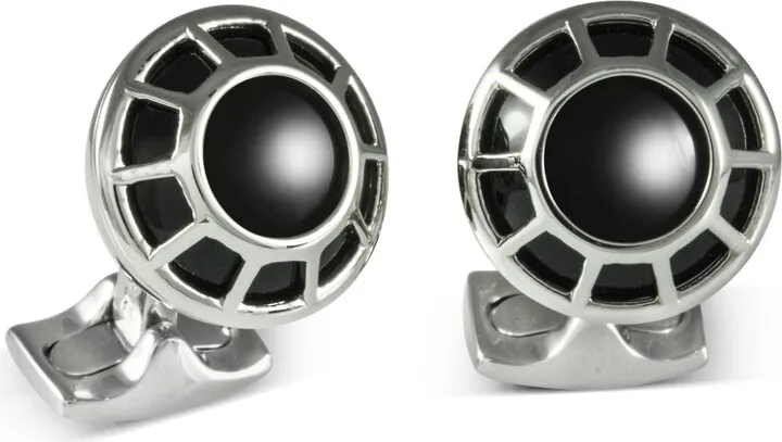 Deakin & Francis - Deakin & Francis Porthole Cufflinks With Black Centre