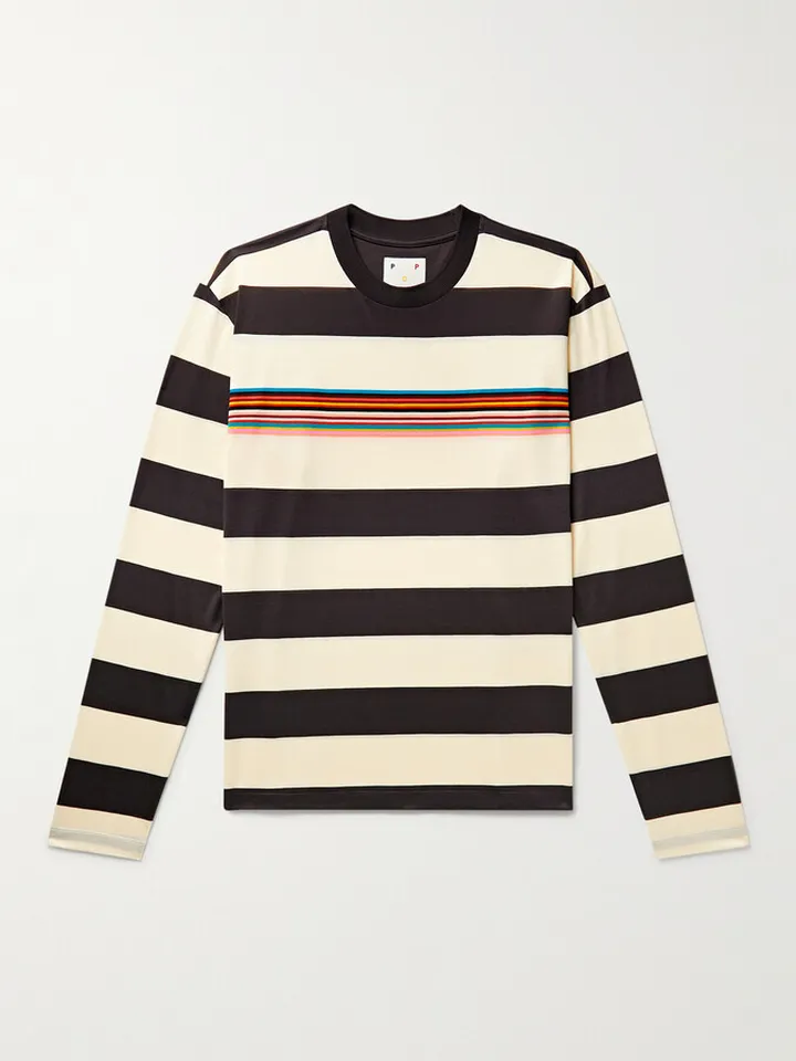 + Paul Smith Logo-Embroidered Striped Cotton-Jersey T-Shirt