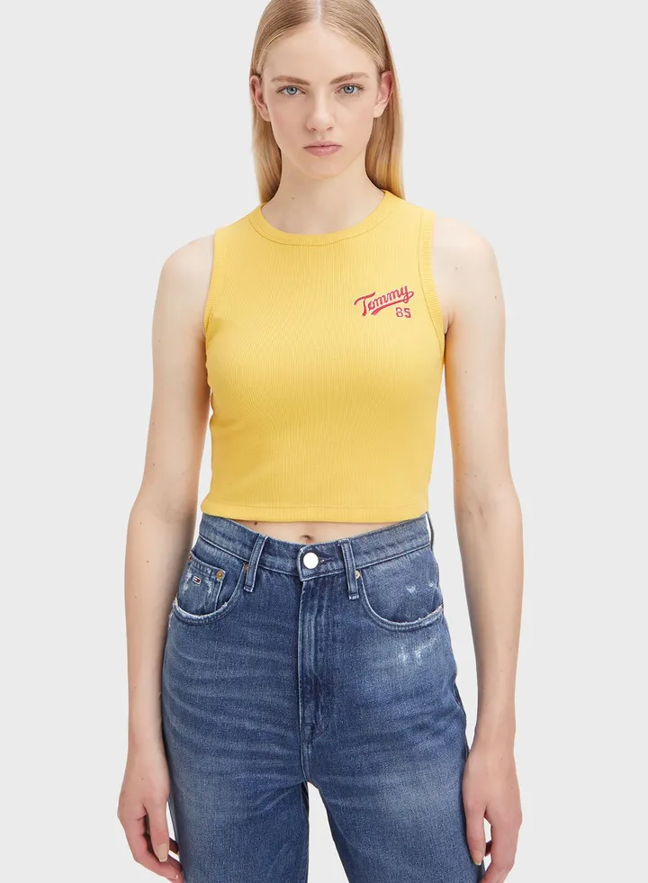 Logo Crop Tank Top