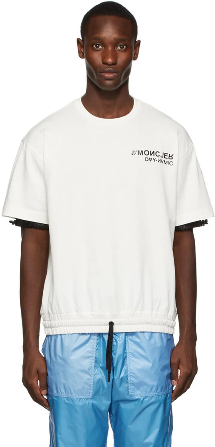 Moncler Grenoble White Logo T-Shirt