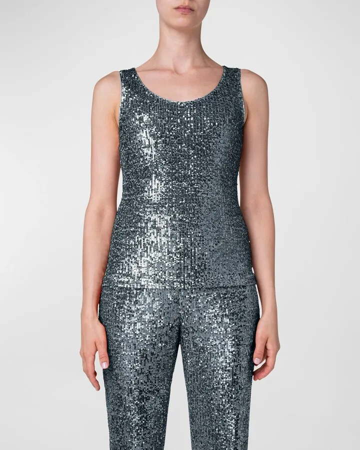 Sequin Embellished Tank Top
