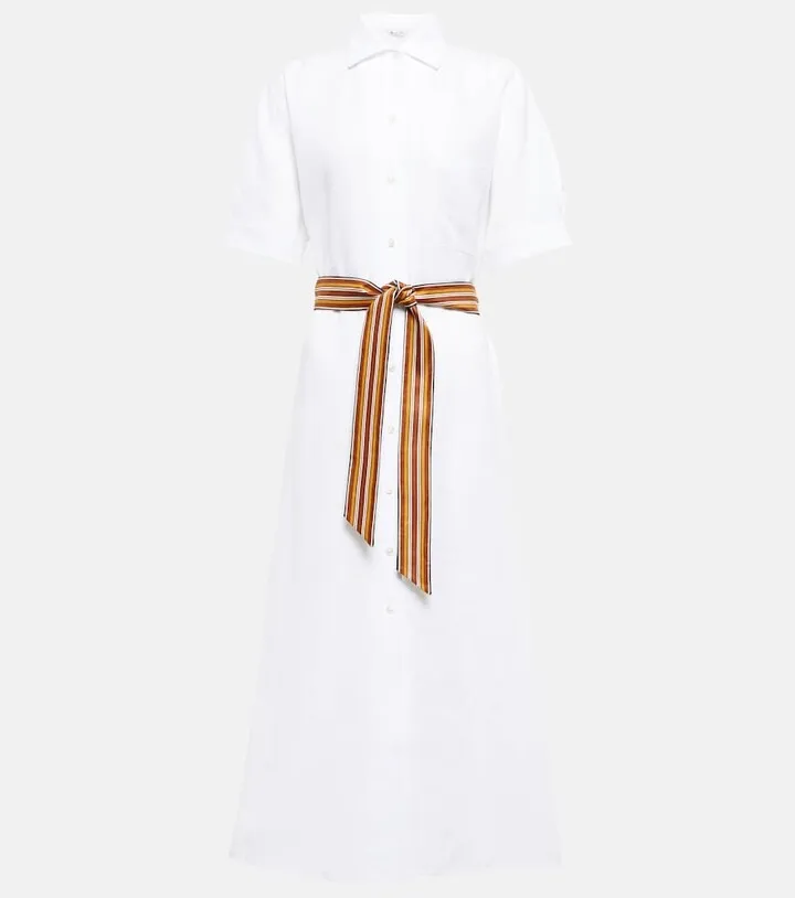 Clarissa linen shirt dress