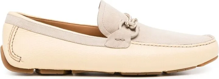 Gancini leather loafers