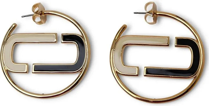 Marc Jacobs Enamel Large Hoop Earrings
