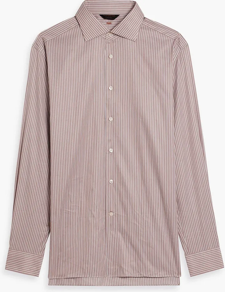 Striped cotton-poplin shirt