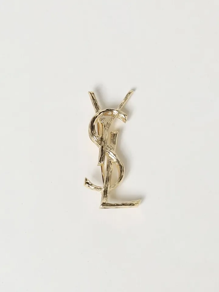 Saint Laurent brass brooch