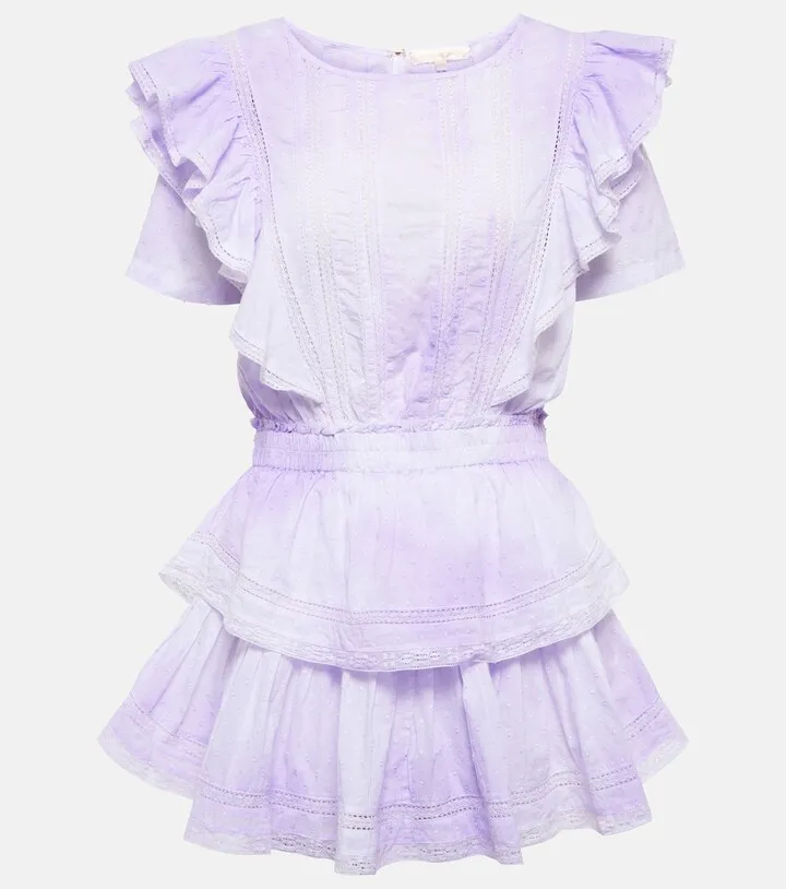 Natasha tiered cotton minidress