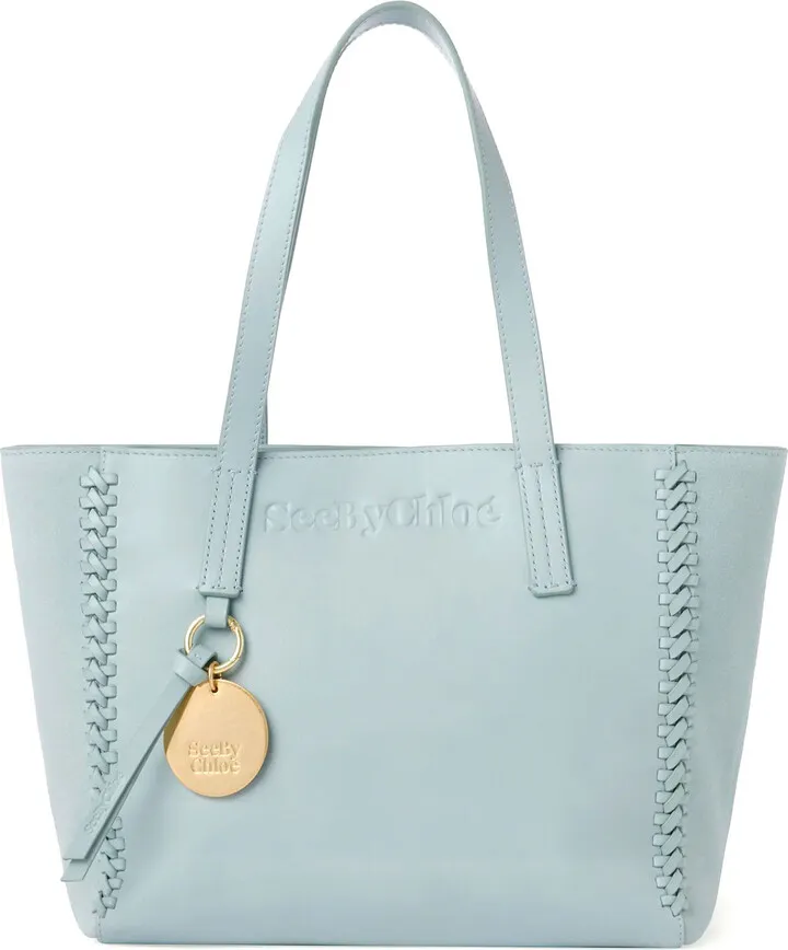 Leather Tote Bag With Braided Detail