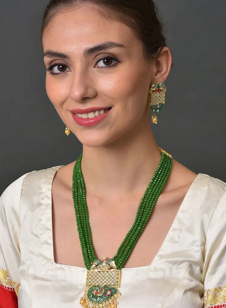 Kundan Meenakari Gold Plated Necklace Set