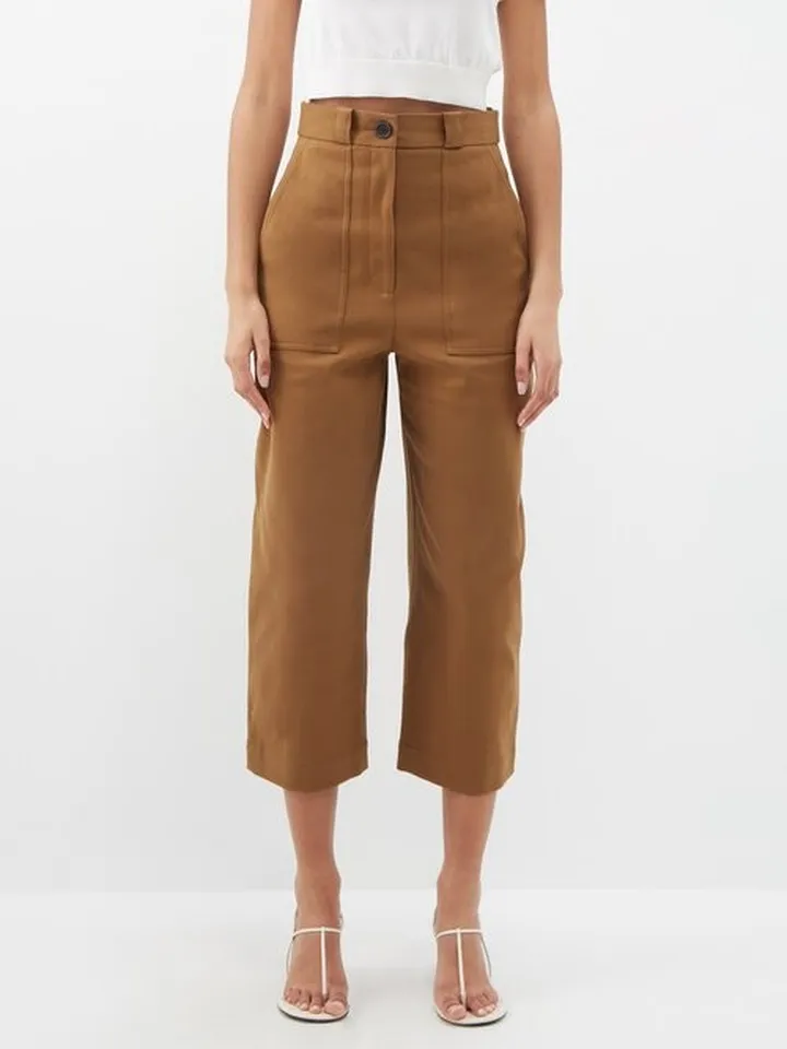 Hewey Cropped Cotton-blend Trousers