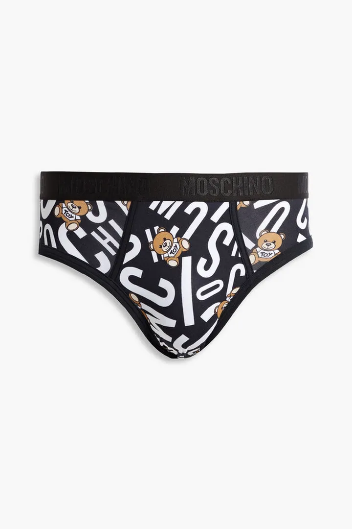 Printed stretch-cotton briefs
