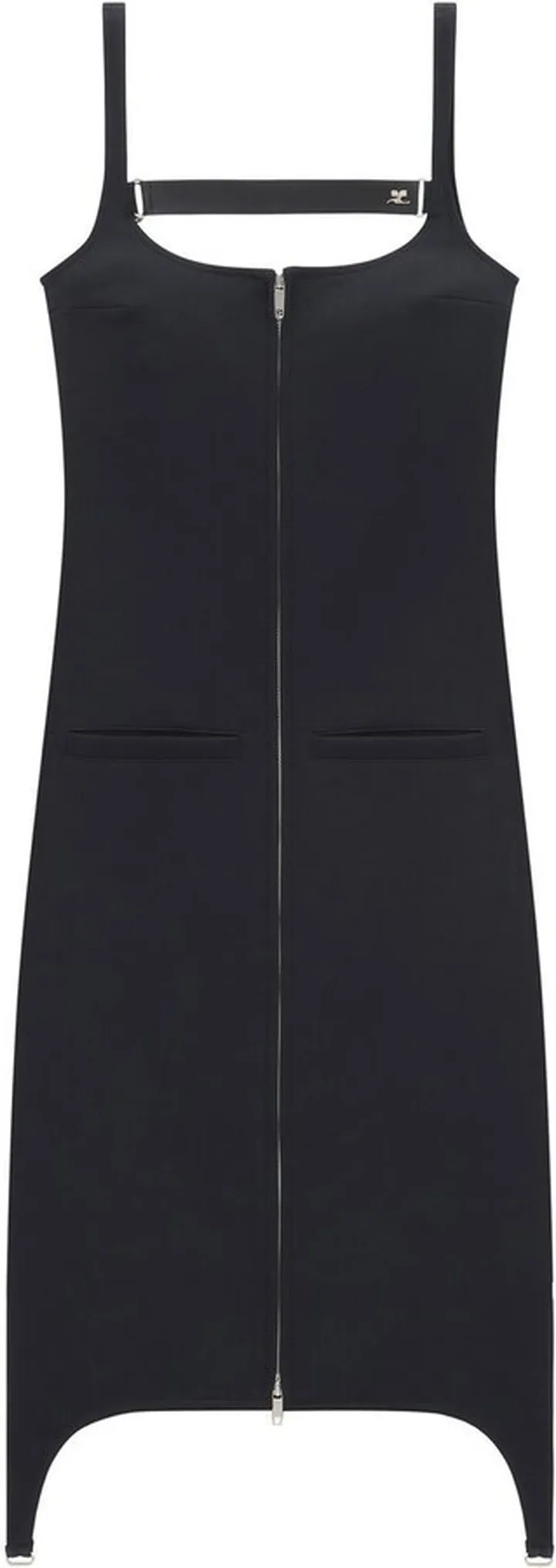 Strap Bretelles Twill Long-Dress