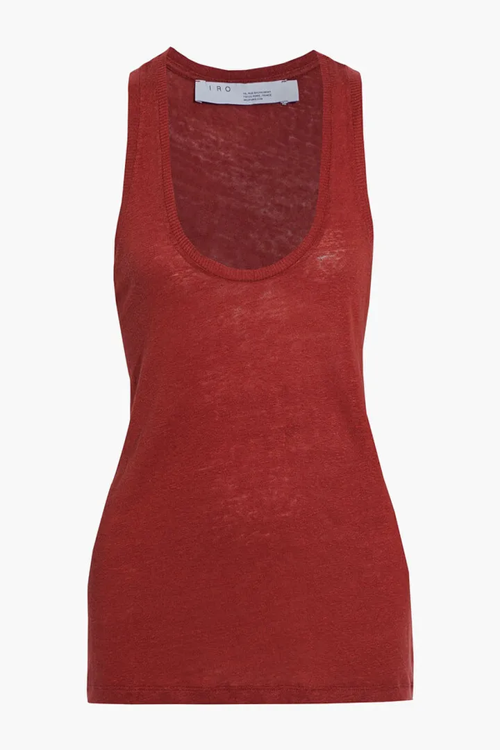 Hangela slub linen tank