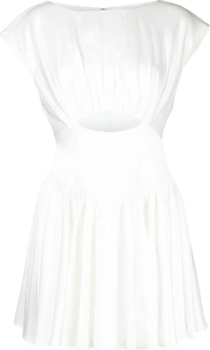 Bishop cut-out satin dress