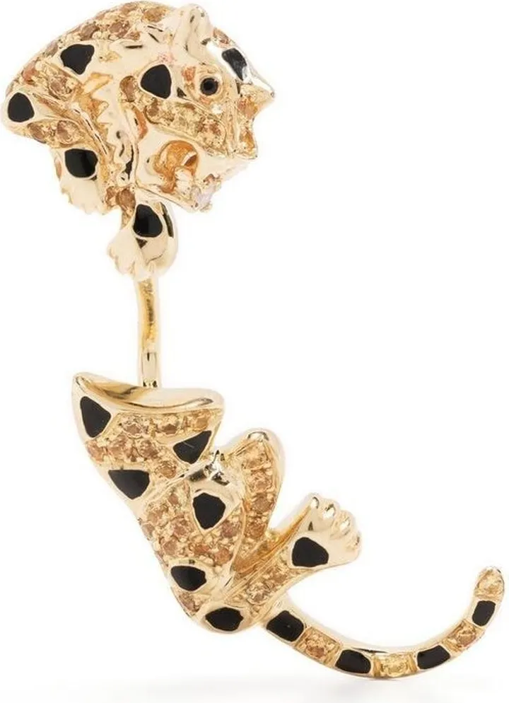 9kt Yellow Gold Multi-Stone Earring