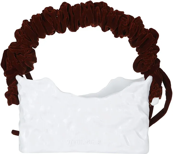 Otto Signature Baguette Bag White Ruffle