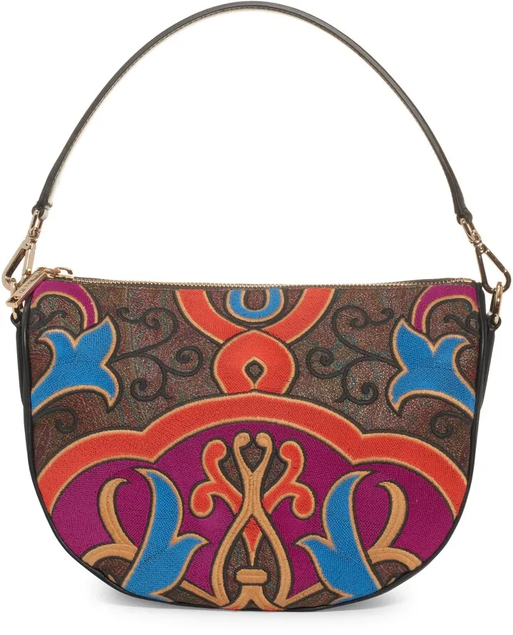 Emboirdered Paisley Shoulder Bag